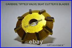 12 Pc Valve Seat Cutter Set Carbide Tipped +8 Guide Stems+ 2 Arbors + 2 Drv Rods