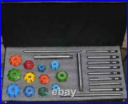 12 Pcs Carbide Tipped Valve Seat Cutter Kit 45,30,70 Deg With 8 Setms Guides