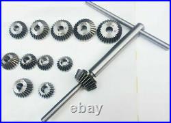 12 Piece Valve Seat Face Cutter Set Of 12 Pcs Carbon Steel In Metal Box Packing