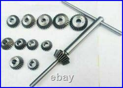 12 Piece Valve Seat & Face Cutter Set Of 12 Pcs Carbon Steel With Metal Box