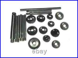 12 Piece Valve Seat & Face Cutter Set Of 12 Pcs Carbon Steel With Metal Box IND