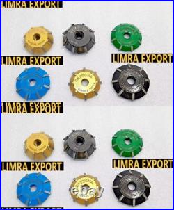 12x 3 ANGLES CUT VALVE SEAT CUTTER SET + 5.5 MM GUIDE CARBIDE TIPPED