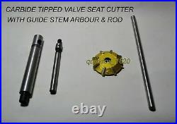 12x 3 ANGLES CUT VALVE SEAT CUTTER SET + 5.5 MM GUIDE CARBIDE TIPPED