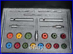 14 Pcs Valve Seat Cutter Set Carbide Tipped+3reamers+3 Stems+2arbours+2 Drv Rods