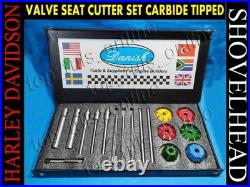 14x HARLEY DAVIDSON SHOVEL HEAD VALVE SEAT CUTTER KIT CARBIDE TIPPED 3 AC