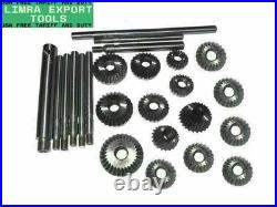 15 Piece Valve Seat & Face Cutter Set Of 15 Pcs Carbon Steel With Metal Box