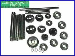 15 Piece Valve Seat & Face Cutter Set Of 15 Pcs Carbon Steel With Metal Box