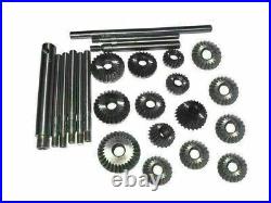 15 Piece Valve Seat & Face Cutter Set Of 15 Pcs Carbon Steel With Metal Box