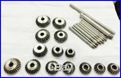 15 Piece Valve Seat & Face Cutter Set Of 15 Pcs Carbon Steel With Metal Box