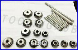 15 Piece Valve Seat & Face Cutter Set Of 15 Pcs Carbon Steel With Wooden Box