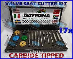 17x 1.850-1.540 30-45-60 DEG VALVE SEAT CUTTER KIT 3 ANGLE CUT CARBIDE TIPPED