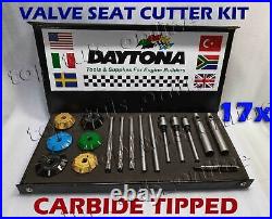 17x 3AC VALVE SEAT CUTTER SET CUSTOM MADE 2.02-1.660 30-45-60 CARBIDE TIPPD