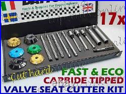 17x 3AC VALVE SEAT CUTTER SET SBC SMALL BLOCK CHEVY MODIFIED 2.02-1.60 30-45-60