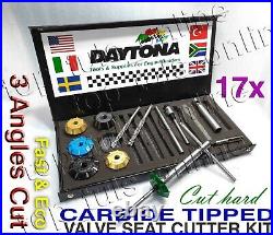 17x 3 Angle Cut Valve Seat Cutter Kit Carbide Tipped 2.02-1660-1750-1.562
