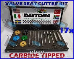 17x CHEVY 350 Small Block Series Head VALVE SEAT CUTTER KIT 3 ANGLE CUT CARBIDE