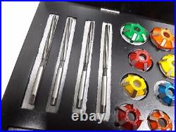 17x CHEVY 823 SQUARE PORT 3 ANGLE CUT VALVE SEAT CUTTER KIT CARBIDE TIPPED