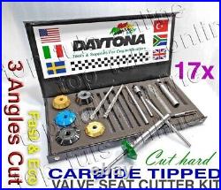 17x CHEVY SBC ALUMINIUM HEADS VALVE SEAT CUTTER KIT 3 ANGLE CUT CARBIDE TIPPED 17x CHEVY SBC ALUMINIUM HEADS VALVE SEAT CUTTER KIT 3 ANGLE CUT CARBIDE TIPPED