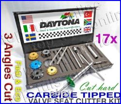 17x CHEVY SBC ALUMINIUM HEADS VALVE SEAT CUTTER KIT 3 ANGLE CUT CARBIDE TIPPED 17x CHEVY SBC ALUMINIUM HEADS VALVE SEAT CUTTER KIT 3 ANGLE CUT CARBIDE TIPPED