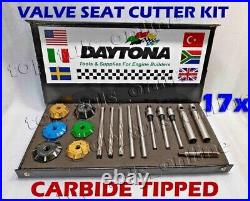 17x CHEVY SBC ALUMINIUM HEADS VALVE SEAT CUTTER KIT 3 ANGLE CUT CARBIDE TIPPED 17x CHEVY SBC ALUMINIUM HEADS VALVE SEAT CUTTER KIT 3 ANGLE CUT CARBIDE TIPPED