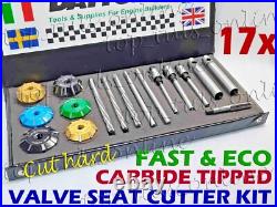 17x CHEVY SBC ALUMINIUM HEADS VALVE SEAT CUTTER KIT 3 ANGLE CUT CARBIDE TIPPED 17x CHEVY SBC ALUMINIUM HEADS VALVE SEAT CUTTER KIT 3 ANGLE CUT CARBIDE TIPPED