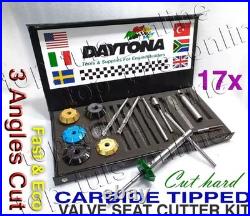 17x DAYTONA GM HOLDEN 253-308 AUSTRALIA VALVE SEAT CUTTER KIT CARBIDE TIPPED