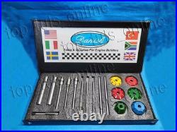 17x FORD FLATHEAD V8 3 ANGLES CUT VALVE SEAT CUTTER KIT CARBIDE TIPPED BOXED