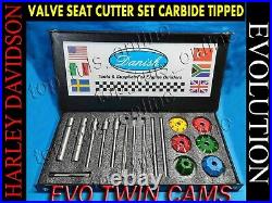 17x HARLEY DAVIDSON EVO TWIN CAM HEADS VALVE SEAT CUTTER CARBIDE TIPPED