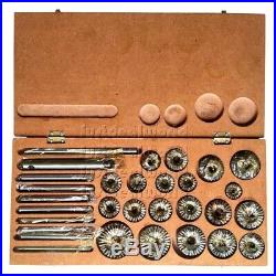 20 Pcs Valve Seat & Face Cutter Set For Vintage Car, Bikes With Wooden Box