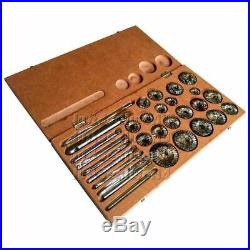 20 Pcs Valve Seat & Face Cutter Set For Vintage Cars & Bikes In Wooden Box
