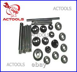 20 Piece Valve Seat & Face Cutter Set Of 20 Pcs Carbon Steel With Metal Box ACT