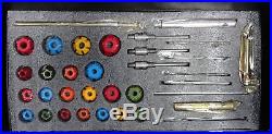21 Pcs Valve Seat Cutter Kit Carbide Tipped + 4 Hss Reamers+4stems+3 Arbours+2dr