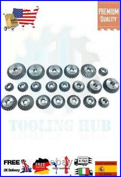 21 Piece Valve Seat & Face Cutter Set Of 21 Pcs Carbon Steel With Metal Box