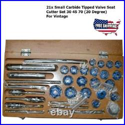 21x Small Carbide Tipped Valve Seat Cutter Set 30 45 70 (20 Degree) For Vintage