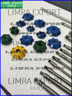 24xCarbide Tipped Valve Seat Cutter Set For Motorcycles With Reamers&Guides BEST