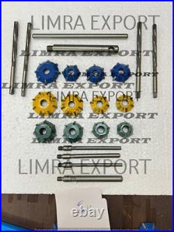 24xCarbide Tipped Valve Seat Cutter Set For Motorcycles With Reamers&Guides BEST