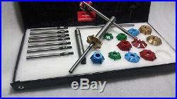 24x CARBIDE TIPPED VALVE SEAT CUTTER KIT 45,30,70 DEG WITH 8 SETMS GUIDES