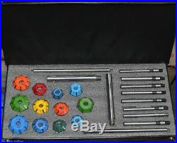 24x CARBIDE TIPPED VALVE SEAT CUTTER KIT 45,30,70 DEG WITH 8 SETMS GUIDES