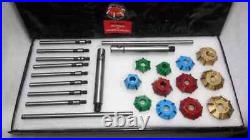 24x CARBIDE TIPPED VALVE SEAT CUTTER KIT SMALL BLOCK HEADS