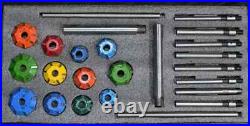24x CARBIDE TIPPED VALVE SEAT CUTTER KIT SMALL BLOCK HEADS BEST