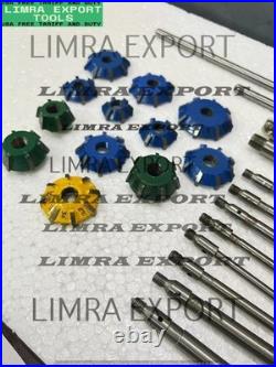 24x Carbide Tipped Valve Seat Cutter Set For Motorcycles With Reamers & Guides