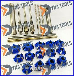 24x Carbide Tipped Valve Seat Cutter Set For Motorcycles With Reamers & Guides