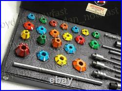 24x Carbide Tipped Valve Seat Cutter Set For Motorcycles With Reamers & Guides