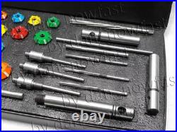 24x Carbide Tipped Valve Seat Cutter Set For Motorcycles With Reamers & Guides