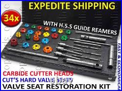 24x VALVE SEAT CUTTER KIT CARBIDE TIPPED KTM, HONDA, KAWASAKI, HYOSUNG HEADS BOXED 24x VALVE SEAT CUTTER KIT CARBIDE TIPPED KTM, HONDA, KAWASAKI, HYOSUNG HEADS BOXED
