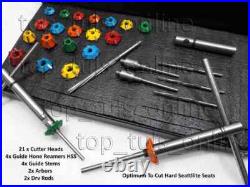 24x VALVE SEAT CUTTER KIT CARBIDE TIPPED KTM, HONDA, KAWASAKI, HYOSUNG HEADS BOXED