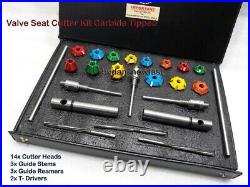 24x VALVE SEAT CUTTER KIT CARBIDE TIPPED KTM, HONDA, KAWASAKI, HYOSUNG HEADS BOXED 24x VALVE SEAT CUTTER KIT CARBIDE TIPPED KTM, HONDA, KAWASAKI, HYOSUNG HEADS BOXED