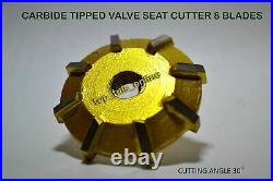 24x Valve Seat Cutter Set Carbide Tipped 12X CUTTER HEADS 8X GUIDES 2X ARBORS