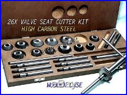 26x HIGH CARBON VALVE SEAT CUTTER HEADS VINTAGE CARS & MOTORCYCLES HEADS KIT