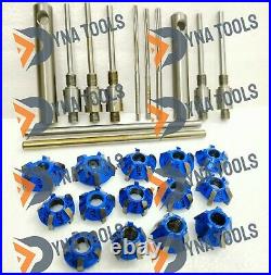 27x Motorcycles Valve Seat Cutting kit 5x GUIDE STEMS 4,4.5,5,5.5,6 mm
