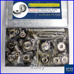 32 Pieces Valve Seat Engine Face Cutter Set All Big Small Cutters Box Atoz
